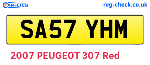 SA57YHM are the vehicle registration plates.
