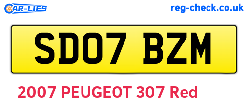 SD07BZM are the vehicle registration plates.