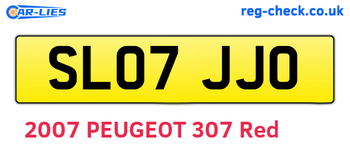 SL07JJO are the vehicle registration plates.