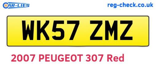 WK57ZMZ are the vehicle registration plates.