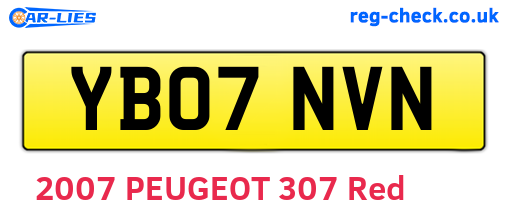 YB07NVN are the vehicle registration plates.