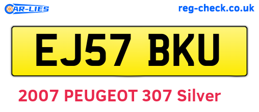 EJ57BKU are the vehicle registration plates.