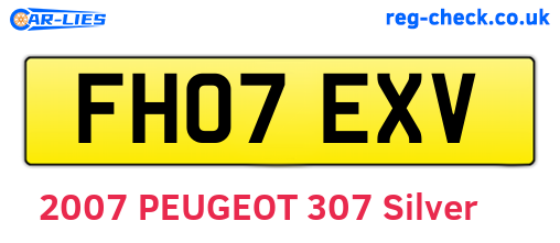 FH07EXV are the vehicle registration plates.