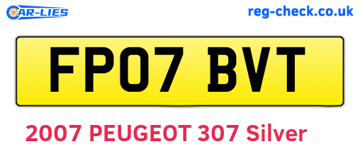 FP07BVT are the vehicle registration plates.