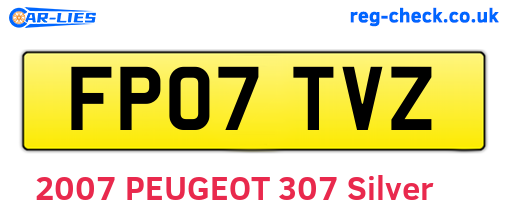 FP07TVZ are the vehicle registration plates.