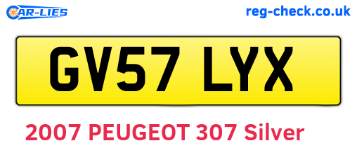 GV57LYX are the vehicle registration plates.