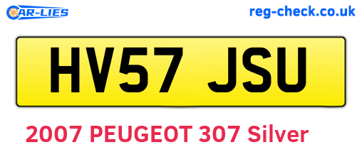 HV57JSU are the vehicle registration plates.