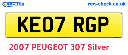 KE07RGP are the vehicle registration plates.