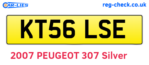 KT56LSE are the vehicle registration plates.