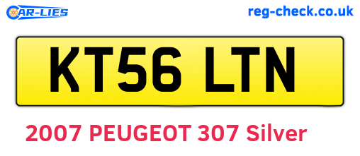 KT56LTN are the vehicle registration plates.
