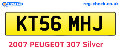 KT56MHJ are the vehicle registration plates.