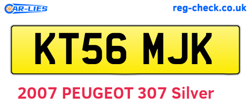 KT56MJK are the vehicle registration plates.