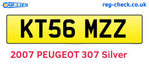 KT56MZZ are the vehicle registration plates.