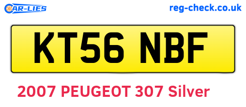 KT56NBF are the vehicle registration plates.