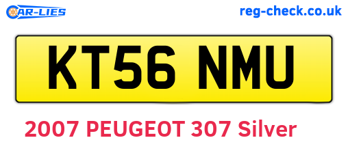 KT56NMU are the vehicle registration plates.