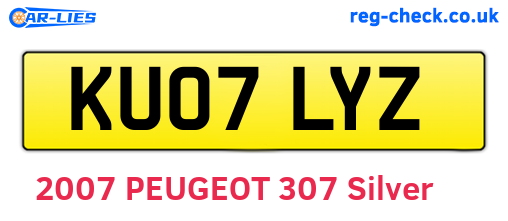 KU07LYZ are the vehicle registration plates.