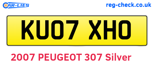 KU07XHO are the vehicle registration plates.