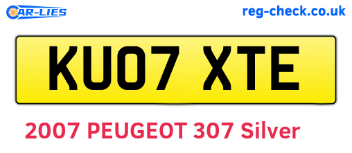 KU07XTE are the vehicle registration plates.