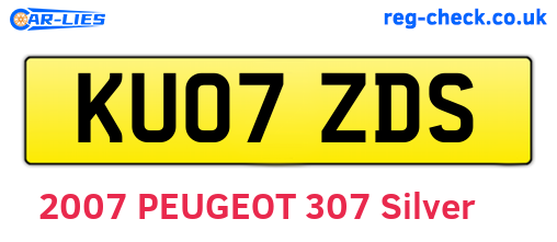KU07ZDS are the vehicle registration plates.