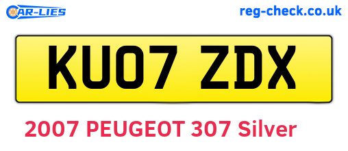 KU07ZDX are the vehicle registration plates.