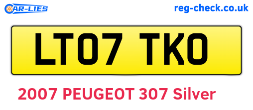 LT07TKO are the vehicle registration plates.