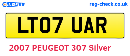 LT07UAR are the vehicle registration plates.