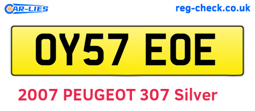 OY57EOE are the vehicle registration plates.