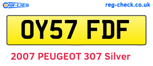 OY57FDF are the vehicle registration plates.