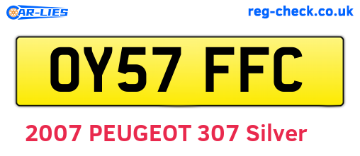 OY57FFC are the vehicle registration plates.