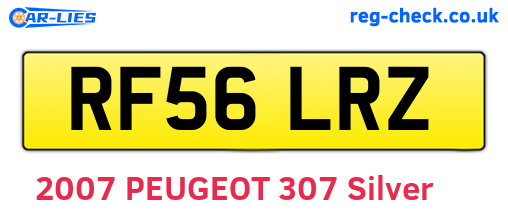 RF56LRZ are the vehicle registration plates.