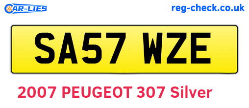 SA57WZE are the vehicle registration plates.