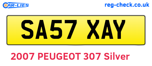 SA57XAY are the vehicle registration plates.