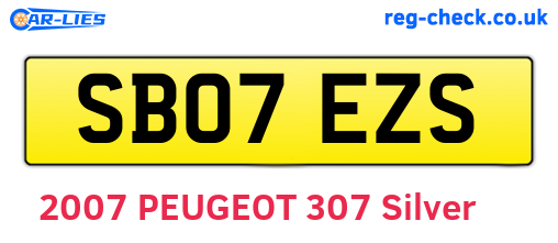 SB07EZS are the vehicle registration plates.