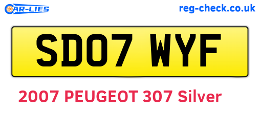 SD07WYF are the vehicle registration plates.