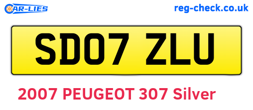 SD07ZLU are the vehicle registration plates.