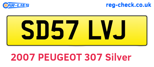 SD57LVJ are the vehicle registration plates.