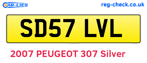 SD57LVL are the vehicle registration plates.