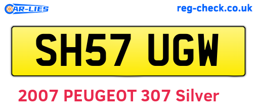 SH57UGW are the vehicle registration plates.
