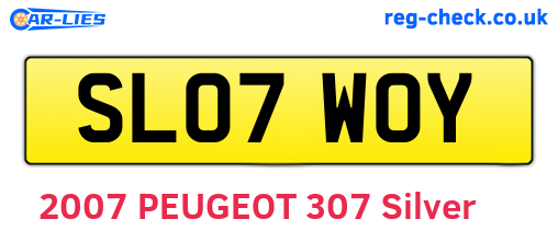 SL07WOY are the vehicle registration plates.