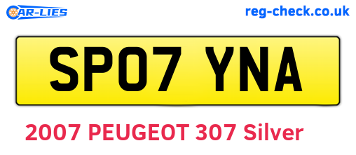 SP07YNA are the vehicle registration plates.