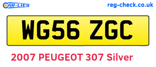 WG56ZGC are the vehicle registration plates.
