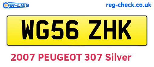 WG56ZHK are the vehicle registration plates.