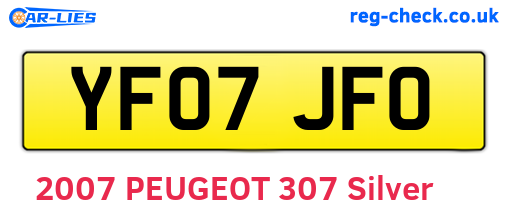 YF07JFO are the vehicle registration plates.