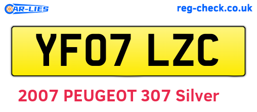 YF07LZC are the vehicle registration plates.