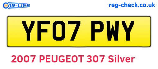 YF07PWY are the vehicle registration plates.