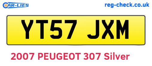 YT57JXM are the vehicle registration plates.