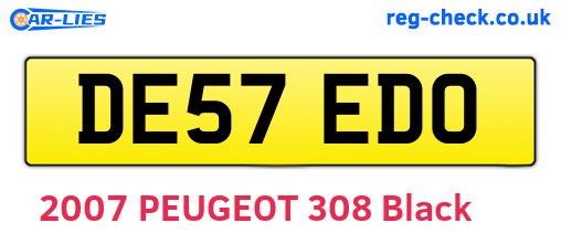 DE57EDO are the vehicle registration plates.