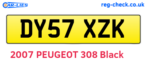 DY57XZK are the vehicle registration plates.