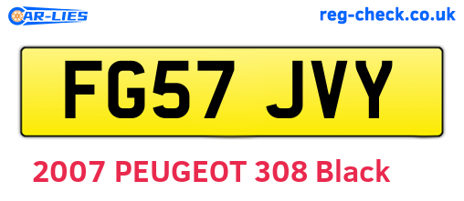 FG57JVY are the vehicle registration plates.