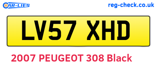LV57XHD are the vehicle registration plates.
